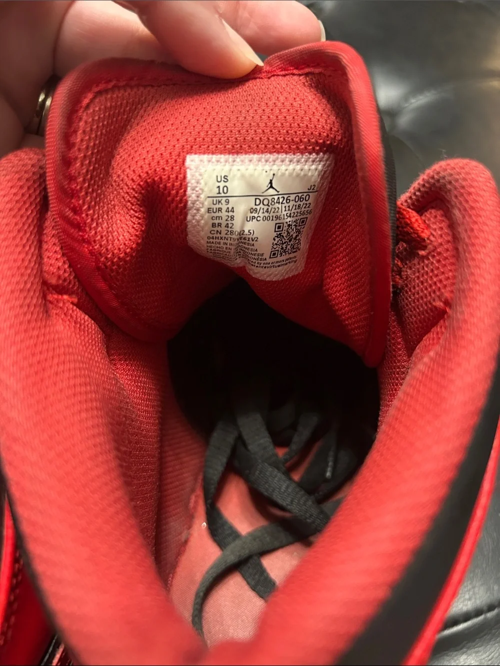 Nike Red and Black High-Top Sneakers